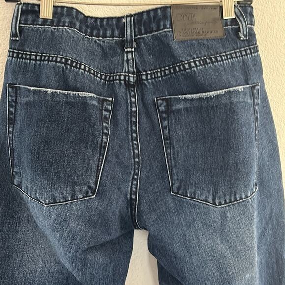 One Teaspoon Jeans Women’s High Rise Waist Freebird Skinny Ankle Chewed … - Picture 6 of 14